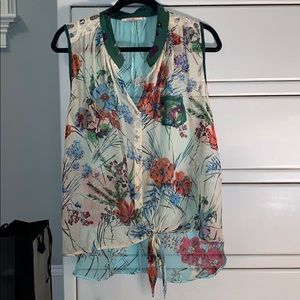 Sheer floral top